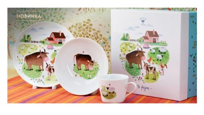 Фарфор с рисунком «На ферме»
