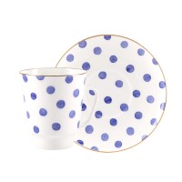 Чашка с блюдцем форма Майская рисунок Polka dot