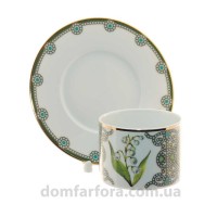 Чашка с блюдцем форма Соло Рисунок Ландыш майский