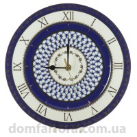 Годинник декоративний 270 мм форма Європейська 2 малюнок Кобальтова сітка